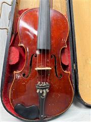 Antique Violin Labeled Giovan Paolo Maggini Brescia 1630 4/4